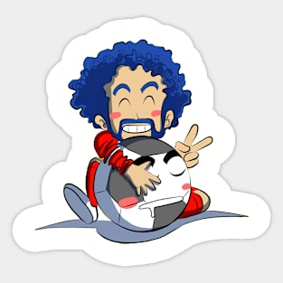 Salah & cute sleepy ball Sticker